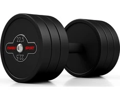Marbo Sport Gumuotas hantelis Marbo - 22,5kg, juodas