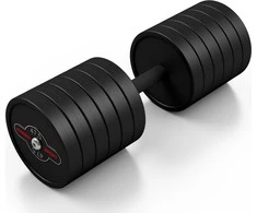 Marbo Sport Gumuotas hantelis Marbo - 47,5kg, juodas