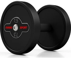 Marbo Sport Gumuotas hantelis Marbo - 7,5kg, juodas