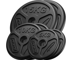 Marbo Sport Ketaus svorių komplektas Marbo MW-2x15KG_2x10KG_2x5KG-OLI, 60kg / 2x15kg + 2x10kg + 2x5kg