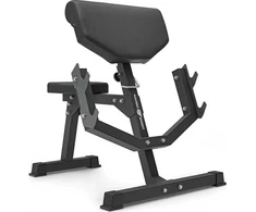 Marbo Sport Komplektas MS33_2.0 | Dvipusis suoliukas + daugiapakopiai štangos stovai (2 vnt.) su pagalbinėmis priemonėmis + Scott suoliuk