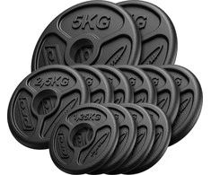Marbo Sport Olimpinis ketaus svorių komplektas Marbo, 30kg / 2x5kg + 6x2.5kg + 4x1.25kg