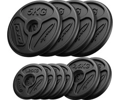 Marbo Sport Olimpinių ketaus svorių komplektas Marbo, 30kg / 4x5kg + 2x2.5kg + 4x1.25kg