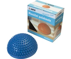 Masažo kamuoliukas Yate Spiky Half Ball, 16 cm – mėlynas