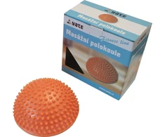 Masažinis kamuoliukas Yate Spiky Half Ball, 16 cm, oranžinis