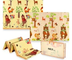 MD05 KIDS FOLDING MAT FOREST 190x150CM NILS FUN