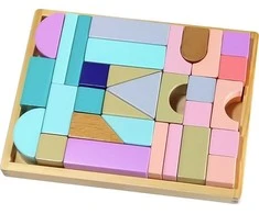 Medinės kaladėlės 29 vnt. Ecotoys
