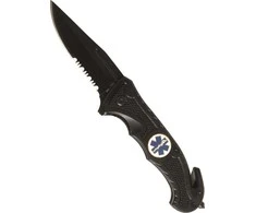 Mil-Tec Juodas CAR KNIFE ′RESCUE′
