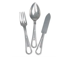 Mil-Tec US STAINLESS STEEL 3-PC. EATING UTENSIL