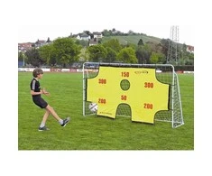 Mobilūs futbolo vartai + atmušimo sienelė Spartan 290x165x90cm