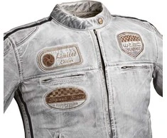 Moteriškas odinis moto švarkas W-TEC Sheawen Lady Baltas New
