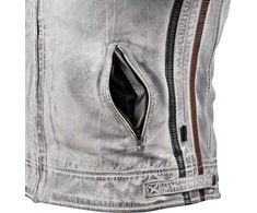 Moteriškas odinis moto švarkas W-TEC Sheawen Lady Baltas New