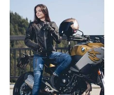 Moteriškos odinės motociklininko pirštinės W-Tec Perchta
