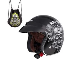 Moto šalmas W-TEC V541 Juodas Heart