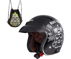 Moto šalmas W-TEC V541 Juodas Heart