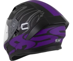 Motociklininko šalmas Cassida Orbit Multivers matinė juoda/violetinė/pilka/balta