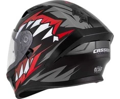 Motociklininko šalmas Cassida Orbit StriX Raudona/Gray/Baltas/Juodas