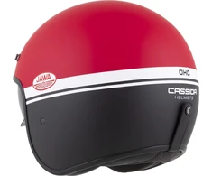 Motociklininko šalmas Cassida Oxygen Jawa OHC 2.0 matinė raudona/juoda/balta