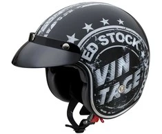 Motociklininko šalmas W-TEC Café Racer - Juodas S(55-56)