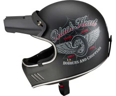 Motociklininko šalmas W-TEC Juodas Heart Retron