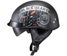 Motociklininko šalmas W-TEC Juodas Heart Rednut