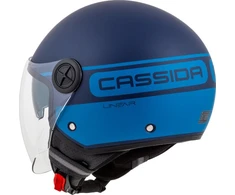 Motociklo šalmas Cassida Handy Plus Linear, perlamutrinė matinė mėlyna / tamsiai mėlyna