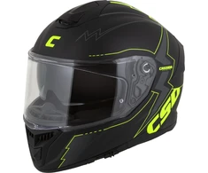 Motociklo šalmas Cassida Integral GT 2.1 Flash matinė juoda / fluorescencinė geltona / tamsiai pilka