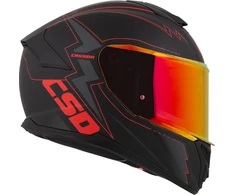 Motociklo šalmas Cassida Integral GT 2.1 Flash matinė juoda / metalinė raudona / tamsiai pilka