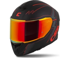 Motociklo šalmas Cassida Integral GT 2.1 Flash matinė juoda / metalinė raudona / tamsiai pilka