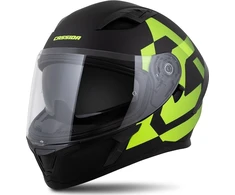 Motociklo šalmas Cassida Orbit Grind matinis juodas / fluorescencinis geltonas
