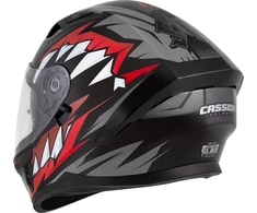 Motociklo šalmas Cassida Orbit StriX raudonas/pilkas/baltas/juodas