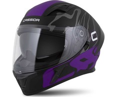 Motociklininko šalmas Cassida Orbit Multivers matinė juoda/violetinė/pilka/balta