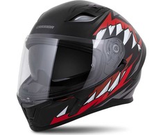 Motociklo šalmas Cassida Orbit StriX raudonas/pilkas/baltas/juodas