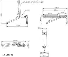 MS-L114 2.0 sulankstomas suoliukas - Marbo Sport