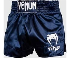 Muay Thai šortai Venum Classic - Navy Mėlyna/Baltas
