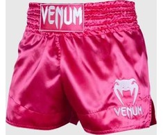 Muay Thai šortai Venum Classic, rožiniai/balti