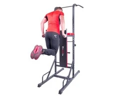 Multifunkcinis treniruoklis su suoleliu, skersiniu ir lygiagretėmis inSPORTline Power Tower X150