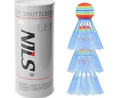 Nailoniniai badmintono plunksniukai Nils NBL6091, LED, 3 vnt.