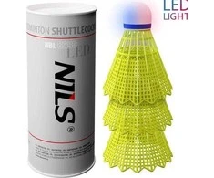Nailoniniai badmintono plunksniukai Nils NBL6293, įvairiaspalviai, Led, 3 vnt.