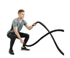 Natūrali jėgos-kovos virvė iš sizalio inSPORTline Waverope Base 15m 50mm 15,8kg