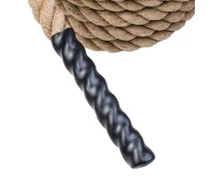 Natūrali jėgos-kovos virvė iš sizalio inSPORTline Waverope Base 15m 40mm 9,6kg