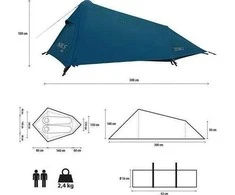 Nils Extreme NC2502 SKYAIR 2 ITIN LENGVA PALAPINĖ MĖLYNA NILS CAMP