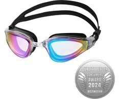 NQG180MAF Juodas/ RAINBOW SWIMMING GOGGLES NILS AQUA