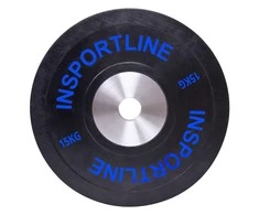 Olimpinis svoris tinkamas mėtymui 50mm inSPORTline BumperPlate 15kg