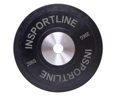 Olimpinis svoris tinkamas mėtymui 50mm inSPORTline BumperPlate 20kg