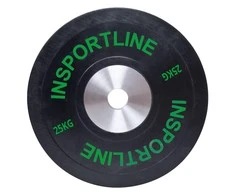 Olimpinis svoris tinkamas mėtymui 50mm inSPORTline BumperPlate 25kg