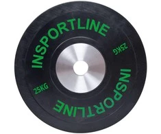 Olimpinis svoris tinkamas mėtymui 50mm inSPORTline BumperPlate 25kg