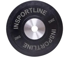 Olimpinis svoris tinkamas mėtymui 50mm inSPORTline BumperPlate 20kg