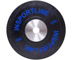 Olimpinis svoris tinkamas mėtymui 50mm inSPORTline BumperPlate 15kg