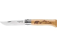 Opinel knife 8 inox oak Animal series - bear